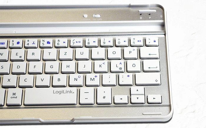 LogiLink Bluetooth Tastatur für iPad mini, weiß, DE