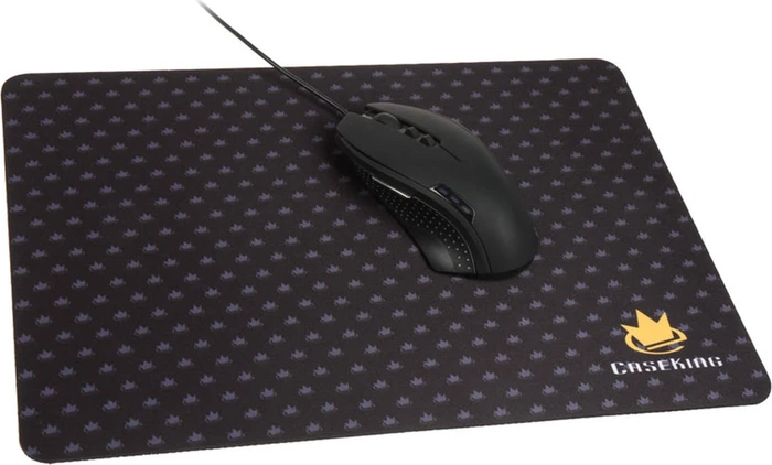 Caseking Gaming Mauspad mit Krone, Revision 2, 350x252mm, blau/schwarz