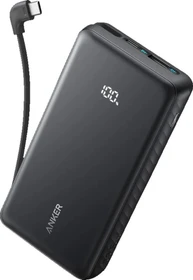 Anker Zolo Power Bank (20K, 22.5W, Built-In USB-C Cable) schwarz