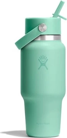 Hydro Flask Wide Mouth Travel Flex Straw Cap Isolierflasche 710ml mermaid green