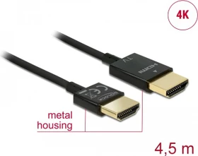 DeLOCK Slim 4K High Speed mit Ethernet HDMI Kabel, 4.50m