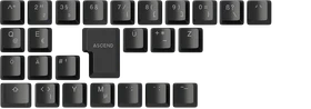 Glorious GMMK V2 Keycap German Expansion Set, Kunststoff (ABS) Double-Shot, schwarz, 26 Tasten, ISO-DE