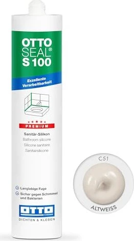 Otto-Chemie Ottoseal S 100 C51 Sanitär-Silikonkleber altweiß, 300ml