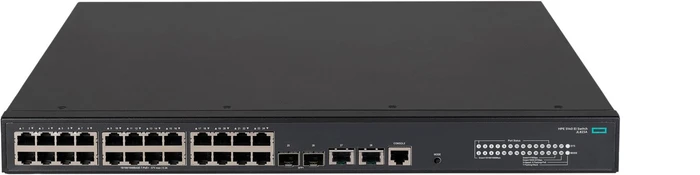 HPE FlexNetwork 5140 EI 24G Rackmount Gigabit Managed Switch, 26x RJ-45, 2x SFP+, 370W PoE+