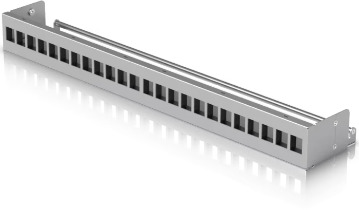 Ubiquiti Blank Keystone Patch Panel, Patchpanel für Keystone Module 19", lichtgrau, 24-Port, 1HE, 19", 1HE