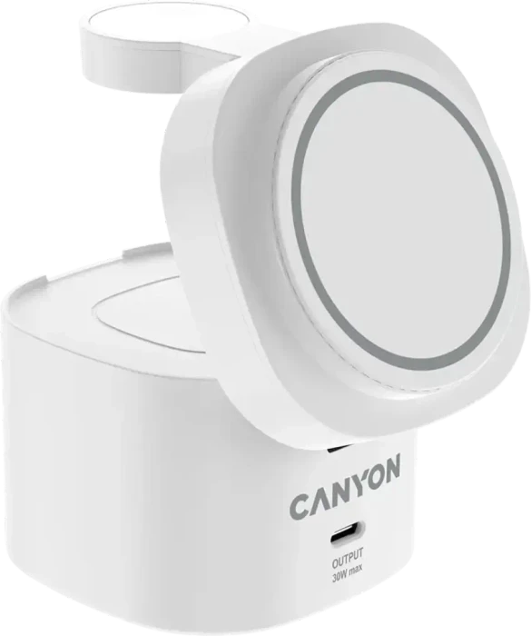 Canyon Wireless Charging Stand OnCharge 405 + Adapter weiß