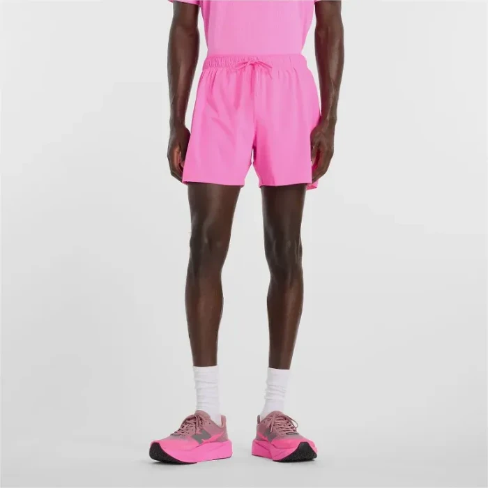 New Balance RC 5" Laufhose kurz pink heat (Herren)