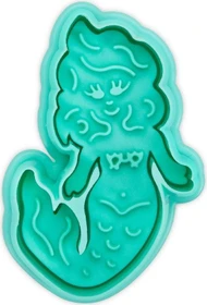 Städter Präge-Ausstecher mit Auswerfer Meerjungfrau 6cm blau