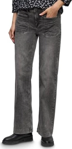 Street One Wide Leg Jeans mid grey washed (Damen)