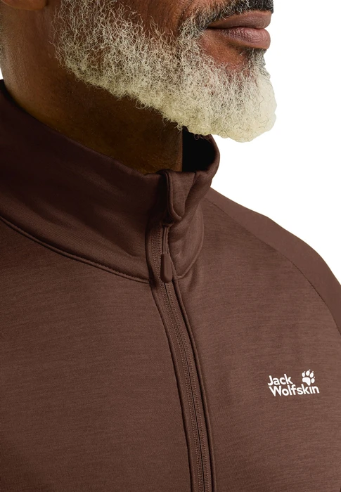 Jack Wolfskin Peak District FZ Jacke hot choc (Herren)