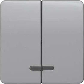 Siemens DELTA profil Wippe mit Fenster 2-fach Mittelstellung, silber