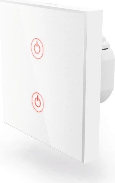 Hama WiFi-Touch-Wandschalter, Unterputz, weiß, 2-fach