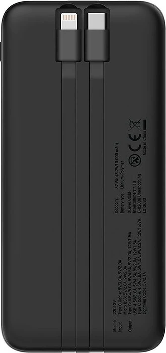 XLayer Powerbank PD 20W 10000mAh schwarz