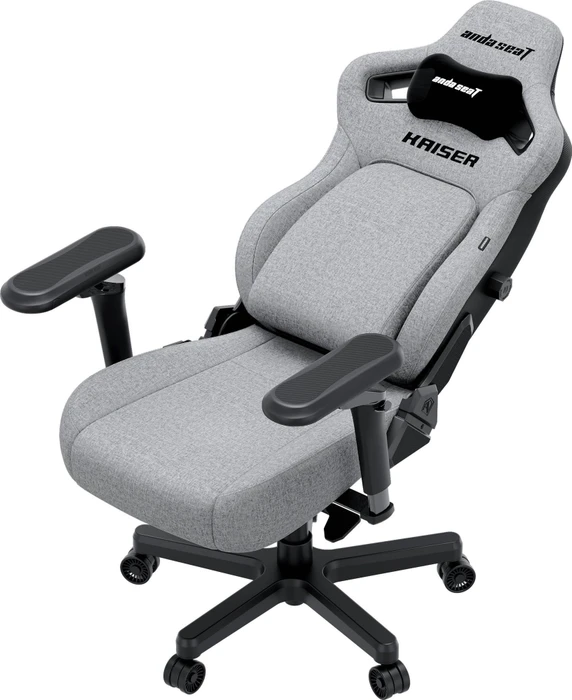 Anda Seat New Kaiser 4 / Kaiser 4 V2 Premium XL Gamingstuhl, Stoff grau