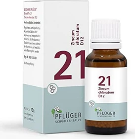 Schüßler-Salze 21 Zincum Chloratum D12 Globuli, 15g