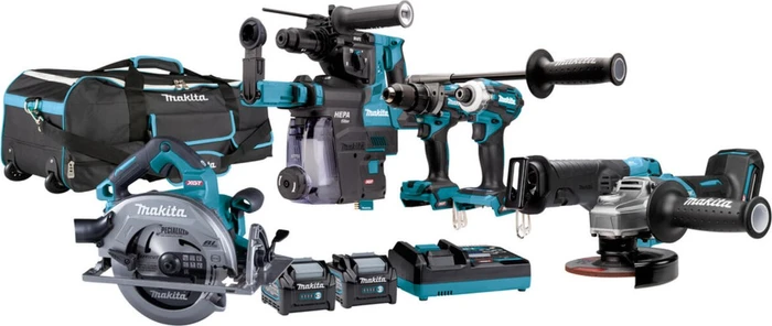 Makita DK0128G601 Combo Kit Akku-Maschinenset inkl. Tasche + 2 Akkus 4.0Ah