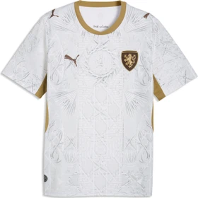 Puma FIFA WM 2026 Tschechien Auswärtstrikot kurzarm puma white/matte gold (Herren)