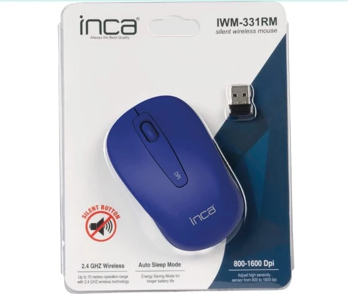 Inca IWM-331RM Silent Wireless Mouse blau, USB