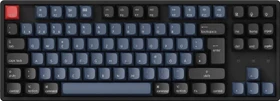 Keychron K8 Pro, TKL, schwarz, LEDs RGB, hot-swap, Gateron G Pro BLUE, USB/Bluetooth, DE