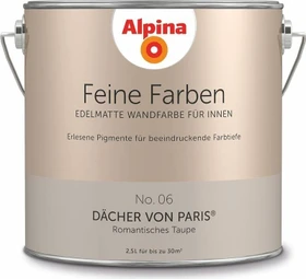 Alpina Farben Feine Farben No. 06 Dächer von Paris innen romantisches graubraun edelmatt grau,   2.5l