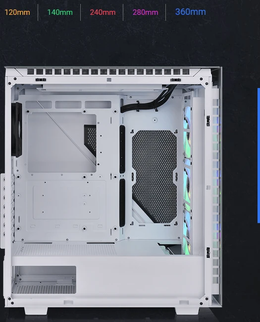 Thermaltake Divider 500 TG ARGB Snow Edition, weiß, Glasfenster