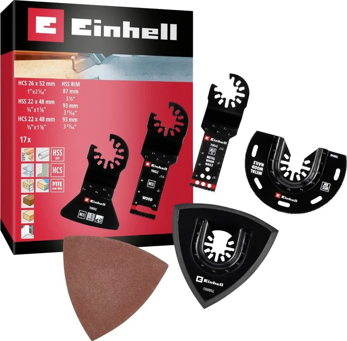 Einhell Zubehörset für Multifunktionswerkzeug, 17-tlg.