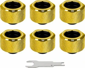 Thermaltake Pacific C-Pro Rohranschluss G1/4" auf 16mm, gold 6er-Pack