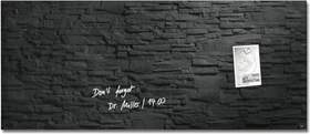 Sigel Artverum Glas-Magnetboard, Schiefer-Stone, 130x55cm