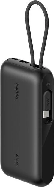 Belkin UltraCharge Powerbank mit integriertem Kabel (20 cm) 10K schwarz
