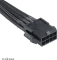 Akasa Flexa V8, 6/8-Pin PCIe Verlängerungskabel, 400mm, sleeved schwarz Vorschaubild