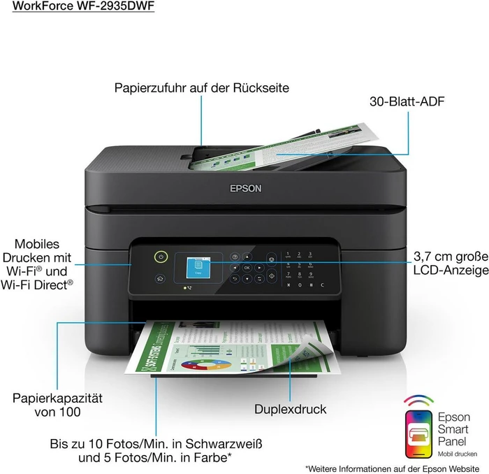Epson WorkForce WF-2935DWF, Tinte, mehrfarbig