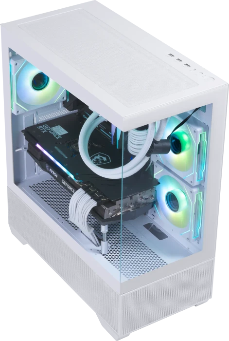 BitFenix CETO Basic White, 3A, Lüfter LED ARGB, Glasfenster