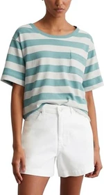 Marc O'Polo Loose Single Jersey T-Shirt kurzarm multi/pure teal (Damen)