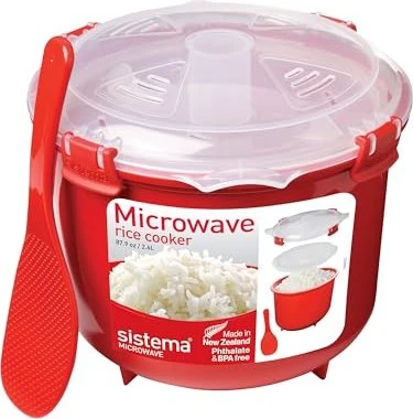 sistema Mikrowellen-Reiskocher Reiskocher rot 2,6 l, 1 St.