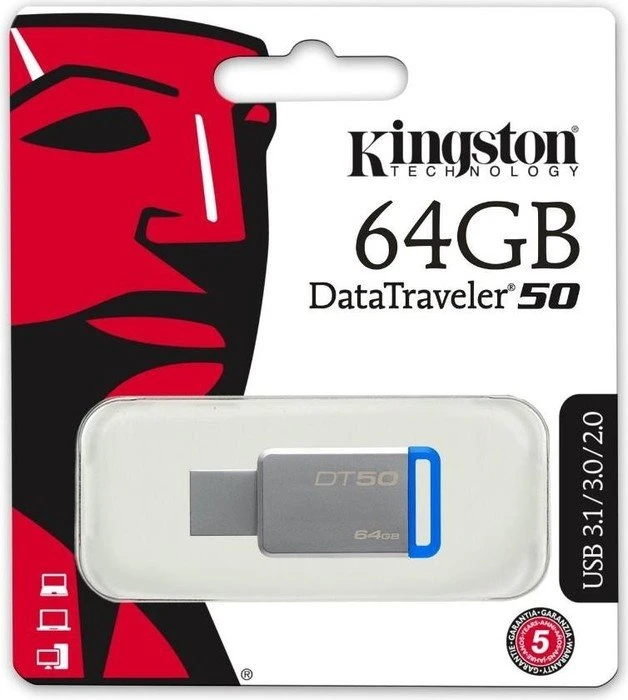 Kingston DataTraveler 50 64GB, USB-A, USB 3.2 Gen 1×1