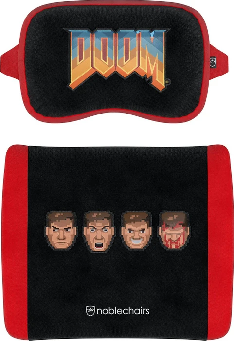 noblechairs Kissen-Set Doom Edition, schwarz/rot
