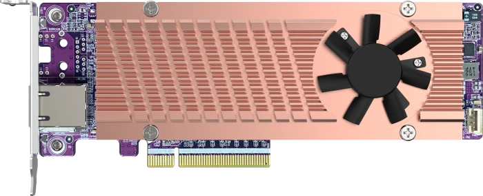QNAP Dual M.2 2280 Netzwerkadapter mit NVMe, PCIe 4.0 x8, 1x 10GBase-T
