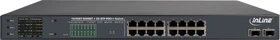 InLine Rackmount Gigabit Switch, 16x RJ-45, 2x SFP, 300W PoE+ (32316P)