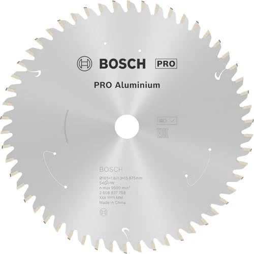 Bosch Professional Standard for Aluminium Kreissägeblatt 54Z, 165x1.3x16mm, 1 Stück