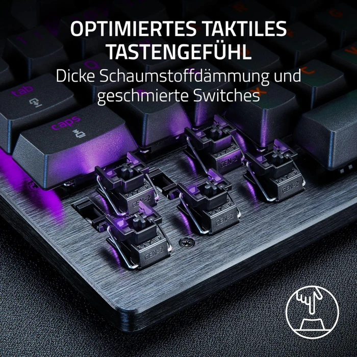 Razer Huntsman V3 Tenkeyless 8KHz, schwarz, LEDs RGB, Razer Analog Optical Switch Gen-2, USB, US