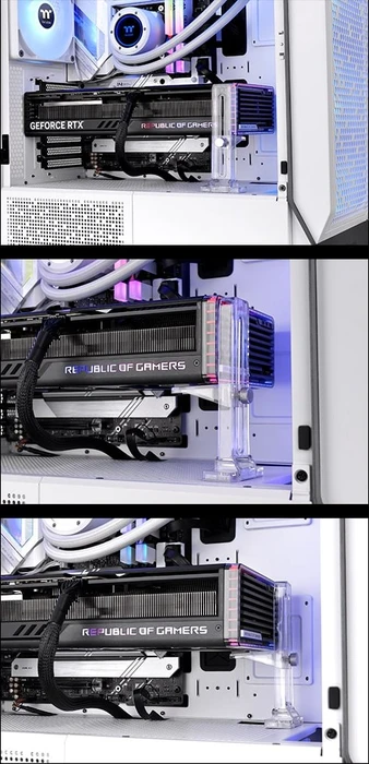 Thermaltake Graphics Card Holder, transparent, Grafikkarten-Halterung 1-fach