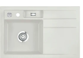 systemceram Bela 78 Einbau Becken links mit Ablauffernbedienung alu