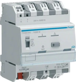 Hager KNX Universal-Dimmaktor 1-fach, 300W, 4TE REG (TYA661AN)
