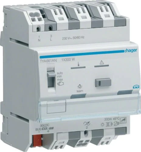 Hager KNX Universal-Dimmaktor 1-fach, 300W, 4TE REG