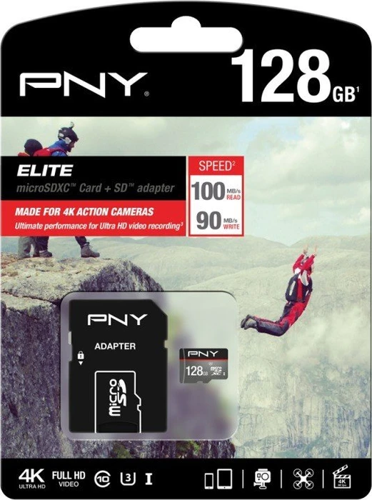 PNY Elite Performance R100/W90 128GB Kit, UHS-I U3, Class 10