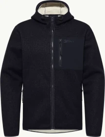 Jack Wolfskin Kaminfeuer Hooded Jacke schwarz (Herren)