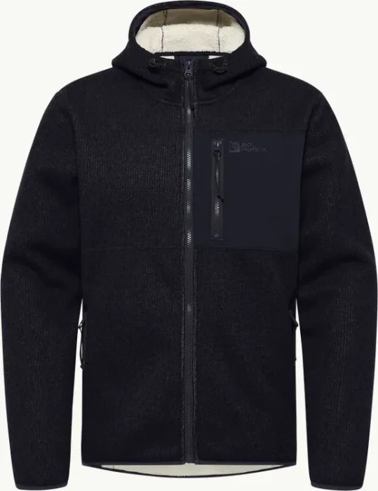 Jack Wolfskin Kaminfeuer Hooded Jacke schwarz (Herren)