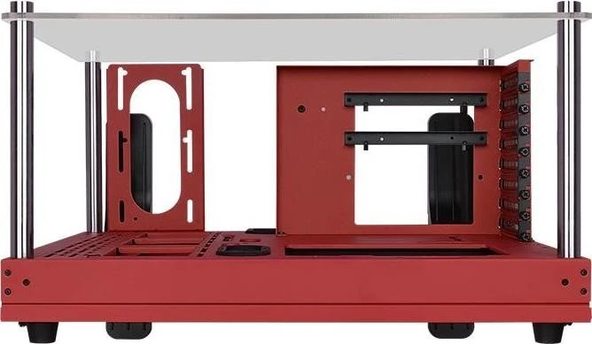 Thermaltake Core P3 Tempered Glass Red Edition, weiß, Glasfenster