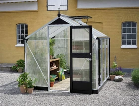 Juliana Compact 5m² 10mm Polycarbonat Gewächshaus blank/schwarz