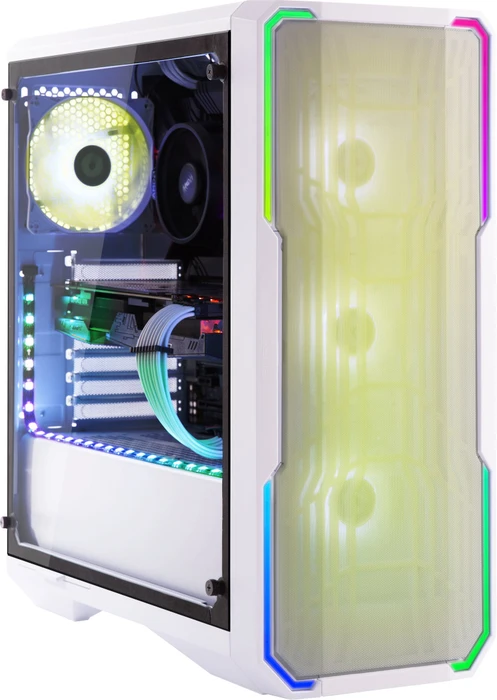 BitFenix Enso Mesh 4ARGB, weiß, Glasfenster